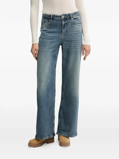 Mos Mosh Mmdara Mai Wide-leg Jeans In Blue