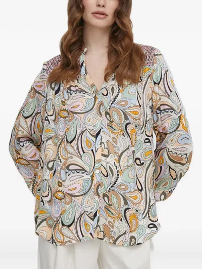 Mos Mosh Mmdetta Arzu Paisley-print Shirt In Brown