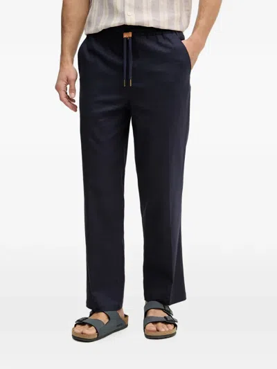 Mos Mosh Mmgmavi Drawstring-waistband Straight-leg Trousers In Multi