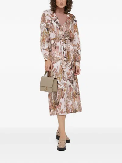 Mos Mosh Mmmarkella Printed Midi Dress In Pink