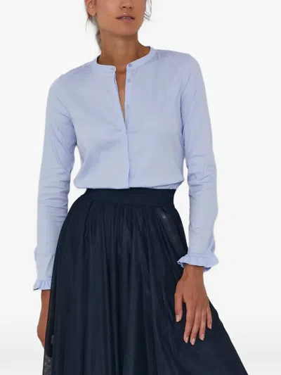 Mos Mosh Mmmattie Ruffle Buttoned Shirt In Blue
