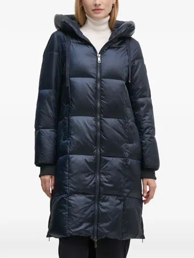 Mos Mosh Mmnova Hooded Quilted Coat In Blue
