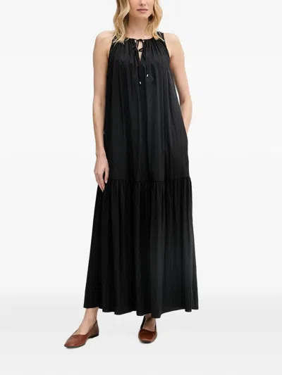 Mos Mosh Mmsabri Sleeveless Tiered Maxi Dress In Black