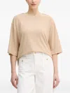 Mos Mosh Mmtash O-ss Chevron-patterned T-shirt In Neutral