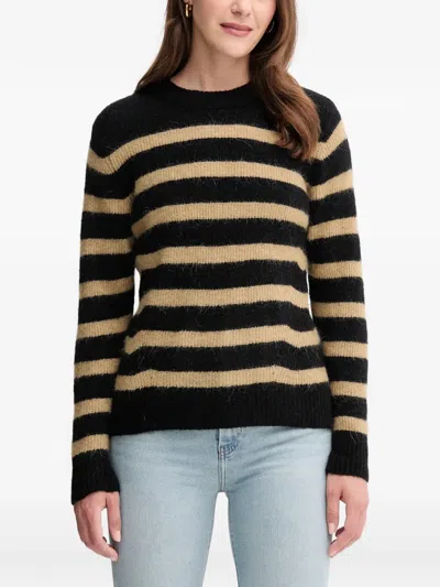 Mos Mosh Mmthora Striped Sweater In Black