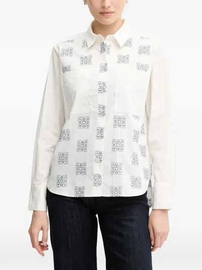 Mos Mosh Mmweina Printed Shirt In White