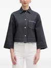 Mos Mosh Patterned Button-up Jacket In Blue