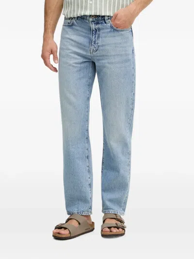 Mos Mosh Steve Logo-patch Straight-leg Jeans In Blue