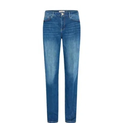 Mos Mosh Straight Long Jeans In Blue