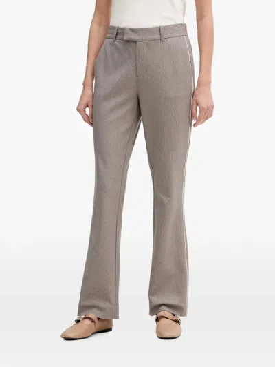 Mos Mosh Straight-fit Tailored Trousers In Gray