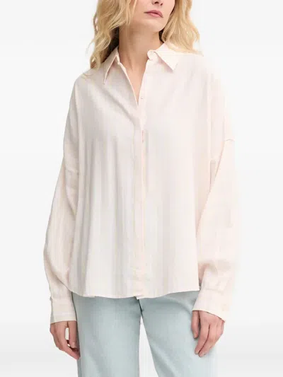 Mos Mosh Striped Button-up Shirt In Pink