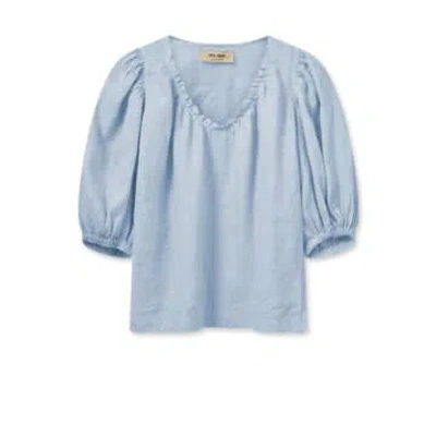 Mos Mosh Taissa Linen Blouse-cashmere Blue-160160