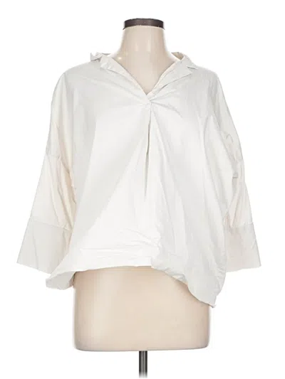 Pre-owned Mosaic 3/4 Sleeve Blouse In Ivory