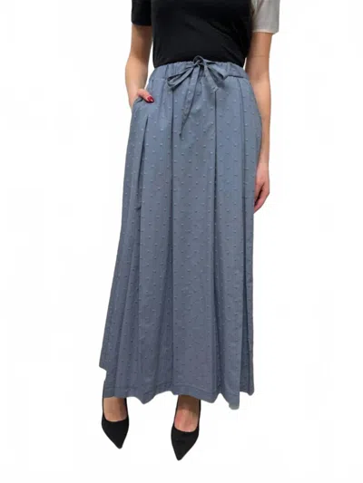 Mosaic Cotton Maxi Skirt In Blue In Multi