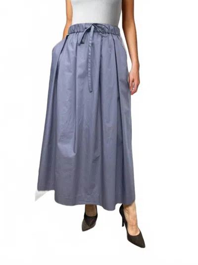 Mosaic Women's Cotton Maxi Skirt In Blue In Gray