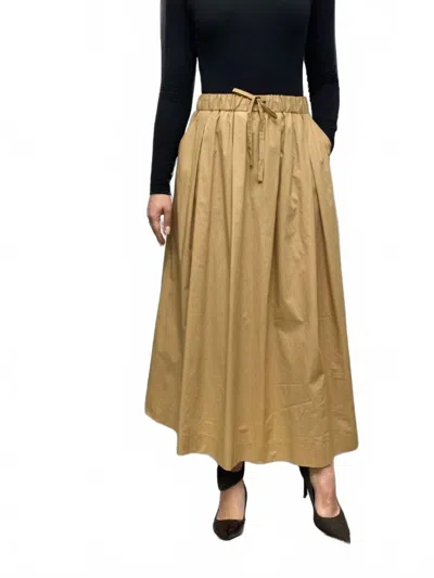 Mosaic Women's Cotton Maxi Skirt In Tan In Brown