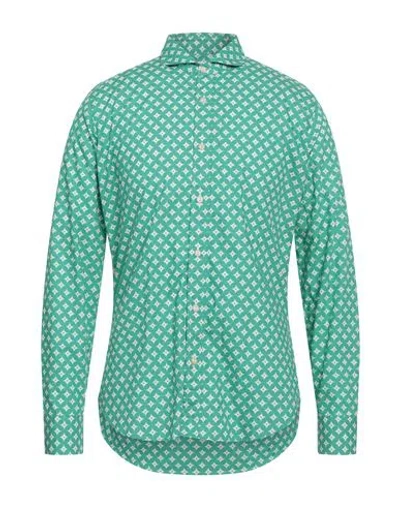 Mosca Man Shirt Green Size 16 Cotton