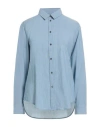 Mosca Woman Shirt Sky Blue Size Xl Cotton