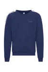 Moschino Logo Printed Crewneck Sweatshirt In Blue