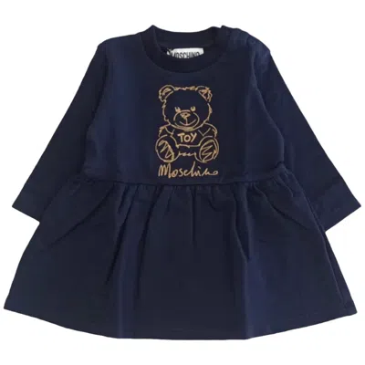 Moschino Kids'  - Blue Dress 40016 Bear Beige Mdv0bq Lda17