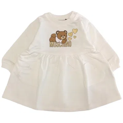 Moschino Kids'  - Dress 10063 Mdv0bl Lda16 In White