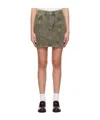 Moschino 10 oz Vintage Denim Skirt In Green