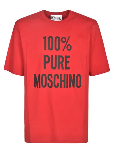Moschino 100% Pure T-shirt In Red