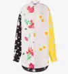 Moschino Oversized Mixed Print French Collar Long Sleeves