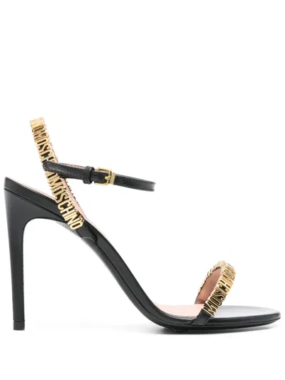 MOSCHINO 110MM LOGO-LETTERING SANDALS