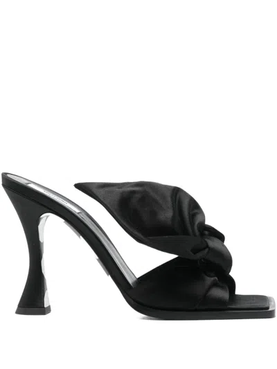 MOSCHINO 110MM SATIN SANDALS