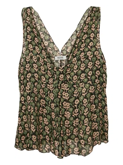 Pre-owned Moschino 1148882 Multicolor In Green