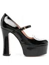 Moschino 125mm Heart-patch Pumps In Black