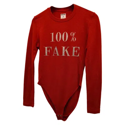Pre-owned Moschino 1980s  Jeans Red Body Long Sleeves-shirt Size M