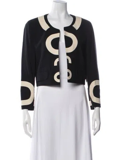 Pre-owned Moschino 1990's Printed Evening Jacket In Black