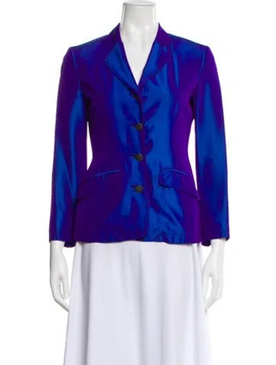 Pre-owned Moschino 1990's Striped Blazer In Purple