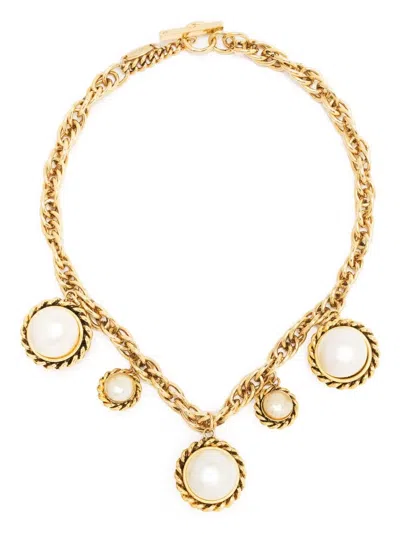 Pre-owned Moschino 1990s Chain-link Necklace In Gold