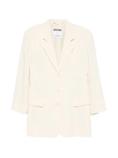 Pre-owned Moschino 1990s Pocket Jacket In Neutral