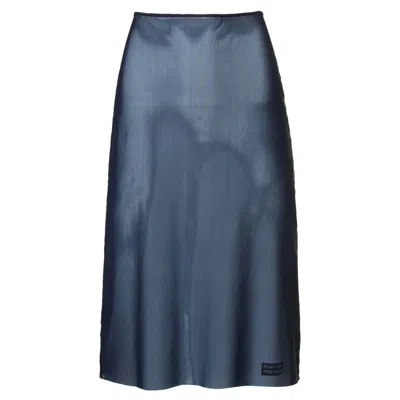 Pre-owned Moschino 1990s Vintage  "beauty Comes From Within" Mesh Skirt In Purple