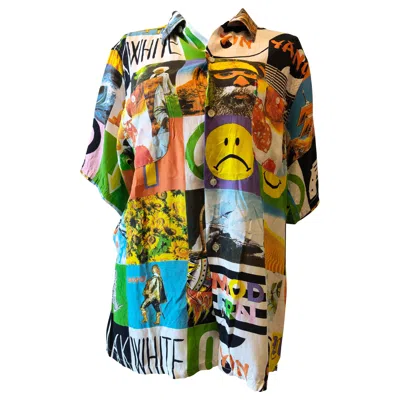 Pre-owned Moschino 1990s Vintage Multicoloured Unisex Shirt Made In Italy Size S In Brown