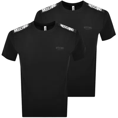 Moschino 2 Pack T Shirt Black