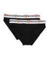 Moschino Logo-print Strap Cotton-blend Boxers In Black