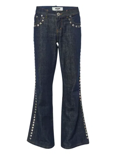 Pre-owned Moschino 2000's Studded Jeans