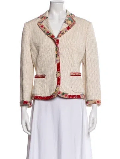 Pre-owned Moschino 2000's Tweed Pattern Blazer