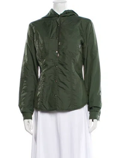 Pre-owned Moschino 2000's Utility Jacket In Green