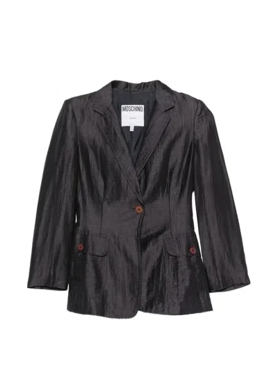 Pre-owned Moschino 2000s Single-breasted Jacket In Black