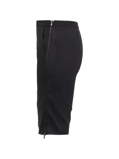 Pre-owned Moschino 2010s Side-zip Pencil Skirt In Black