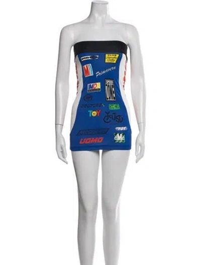 Pre-owned Moschino 2016 Mini Skirt In Blue
