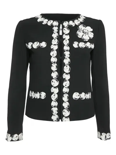 Pre-owned Moschino 2024 Crepe Jacket In Black