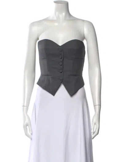 Pre-owned Moschino 2024 Virgin Wool Top In Gray
