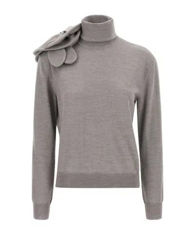 MOSCHINO MOSCHINO 3D FLOWER SWEATER